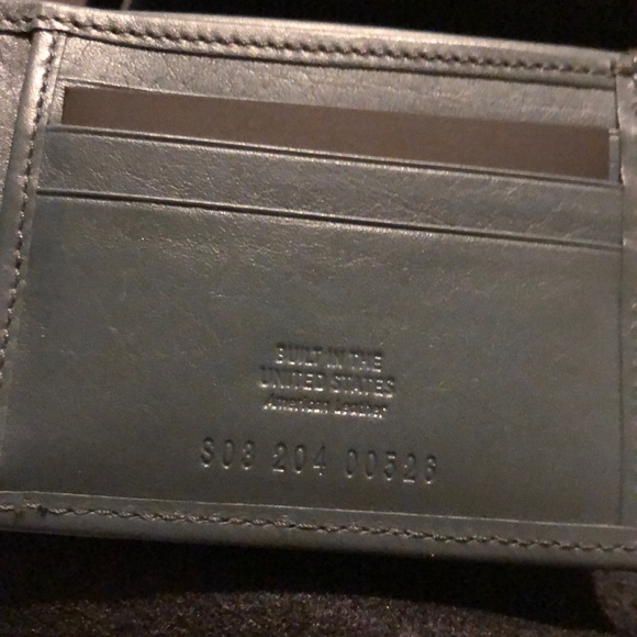 NWT Shinola Leather Slim Bifold Wallet Slate Blue - Picture 5 of 8